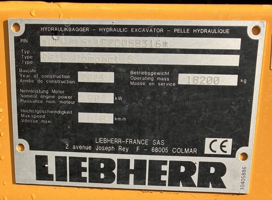 Liebherr R 914 Compact Litronic