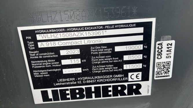 Liebherr A 918 Compact Litronic