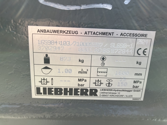 LH-Schwenklöffel 1600mm 1,00m³ für SWA33 LF