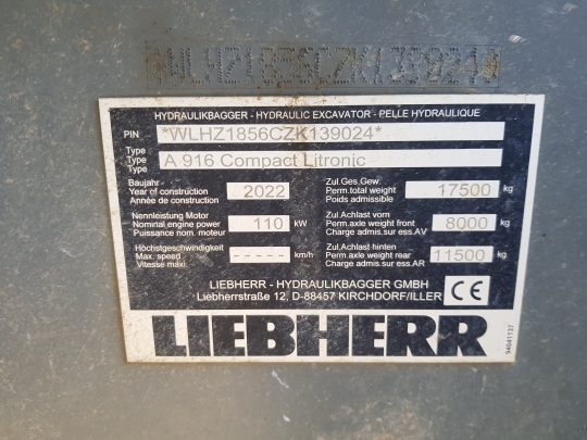 Liebherr A 916 Compact Litronic