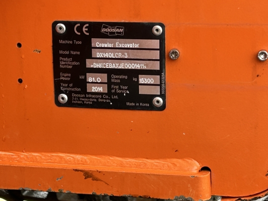 Doosan DX140LCR-3