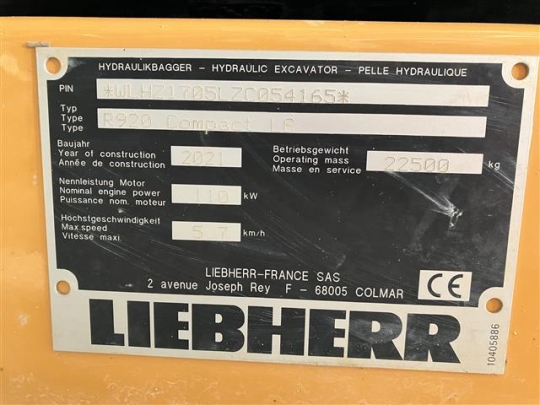 Liebherr R 920 Compact Litronic