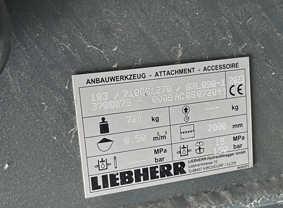 Godet de curage orientable Liebherr