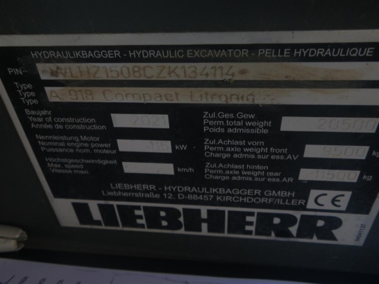 Liebherr A 918 Compact Litronic