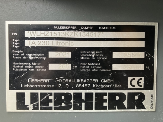 Liebherr TA 230 Litronic